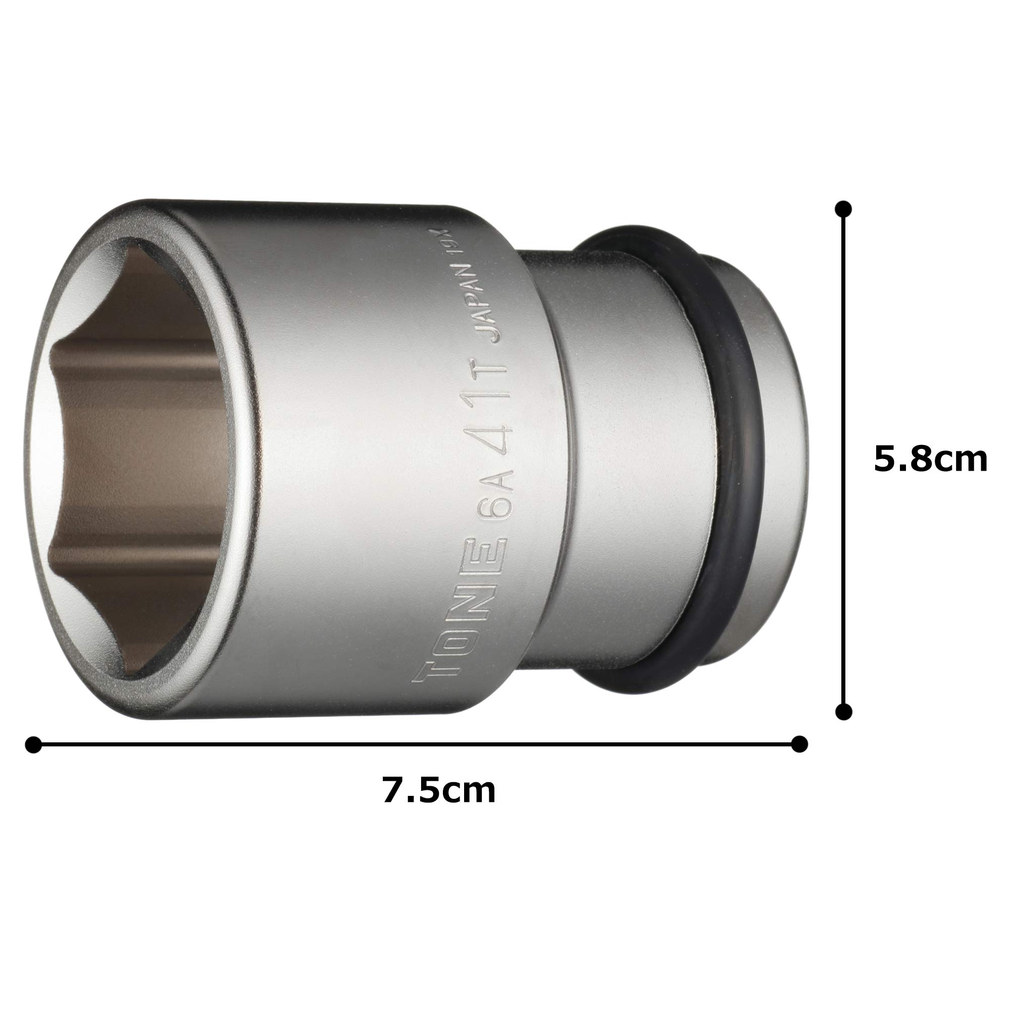토네 6A-41T 임팩트 타이어 소켓 19.0mm 41mm 이미지 5