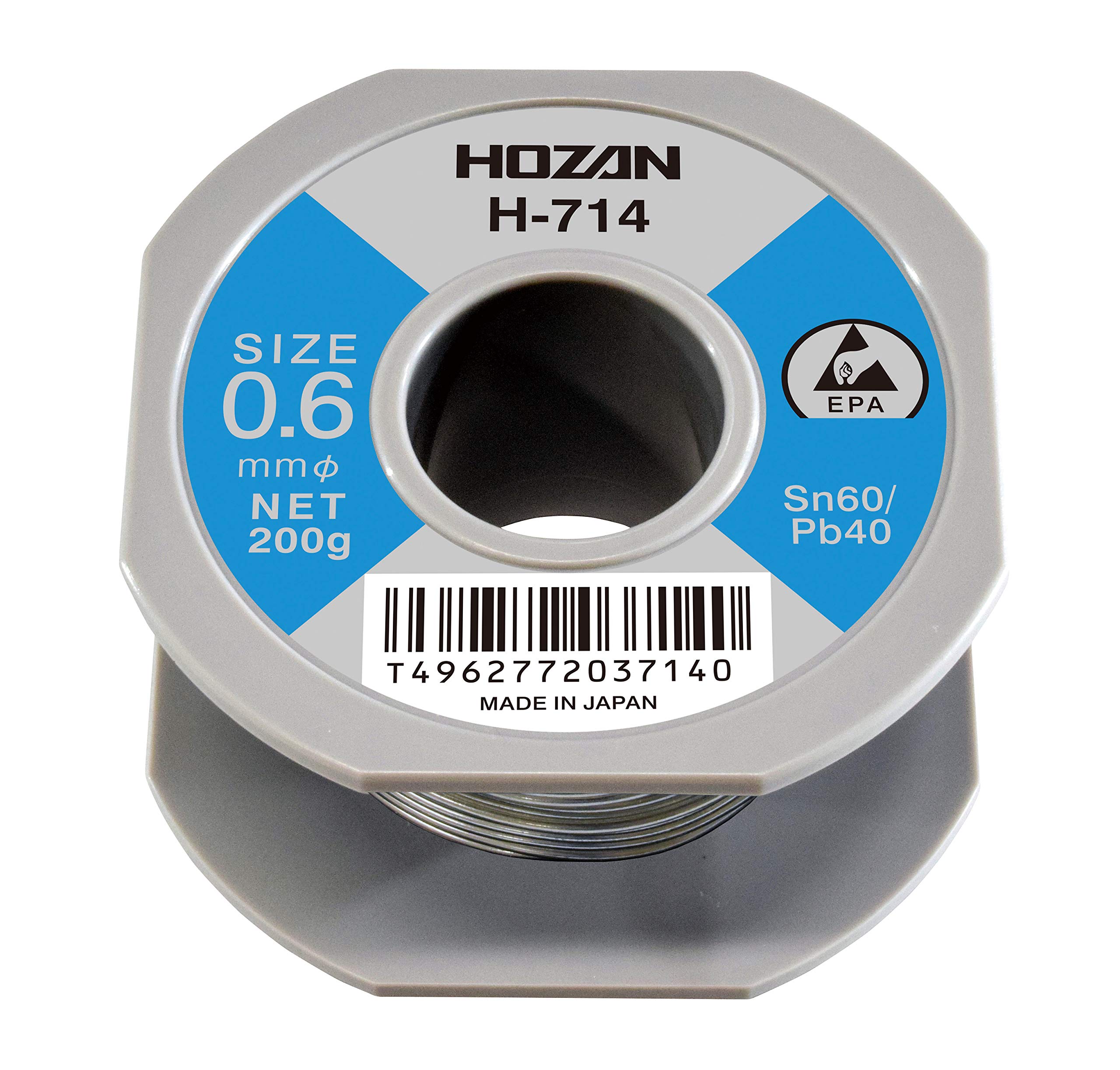 호잔 납땜용 실납 H-714 0.6mm 200g 선경 0.6mmφ M 중량 200g