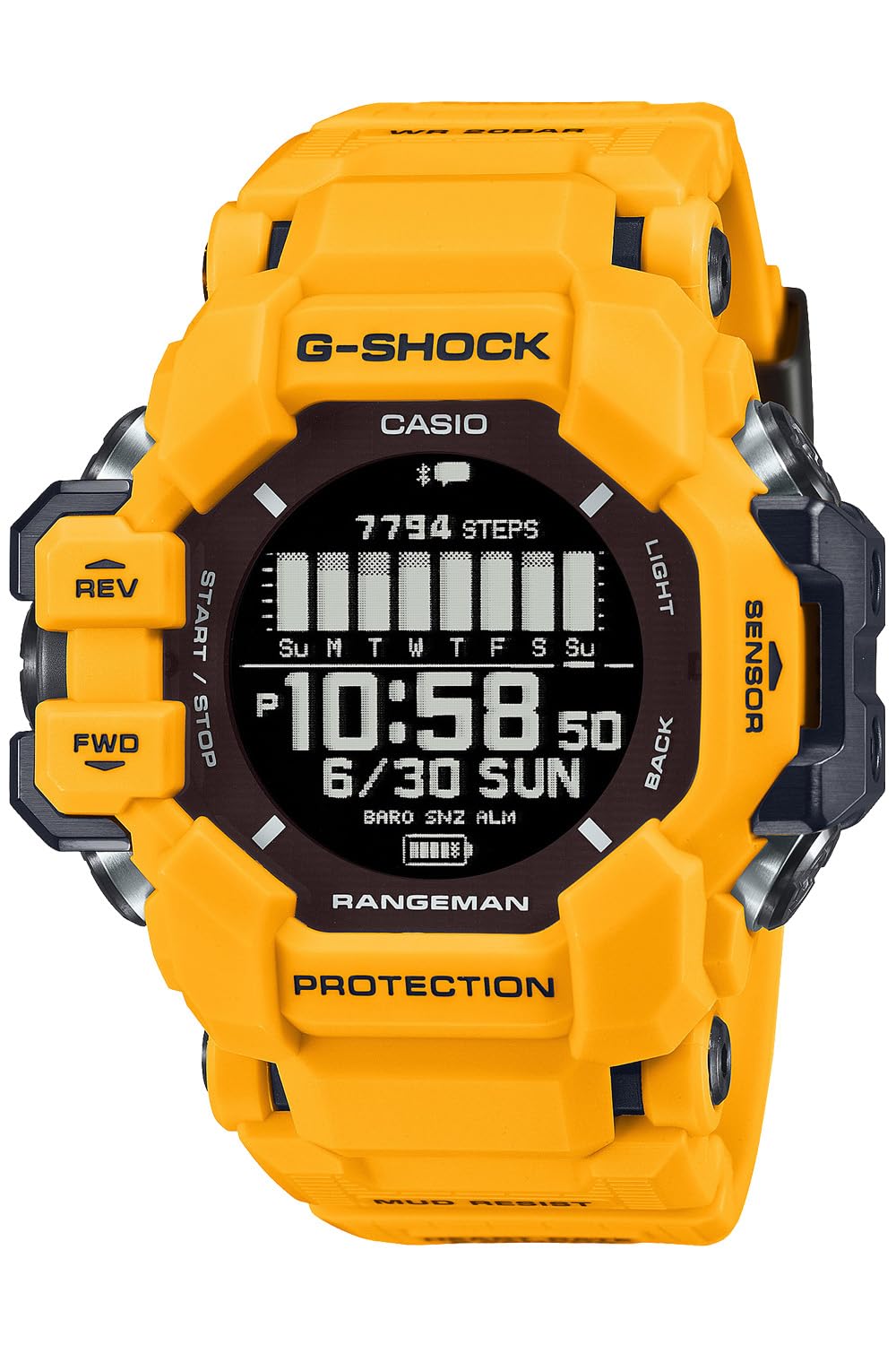 카시오 지샥 레인지맨 GPR-H1000-9JR GPS 심박수 손목시계 기본 컬러:옐로우