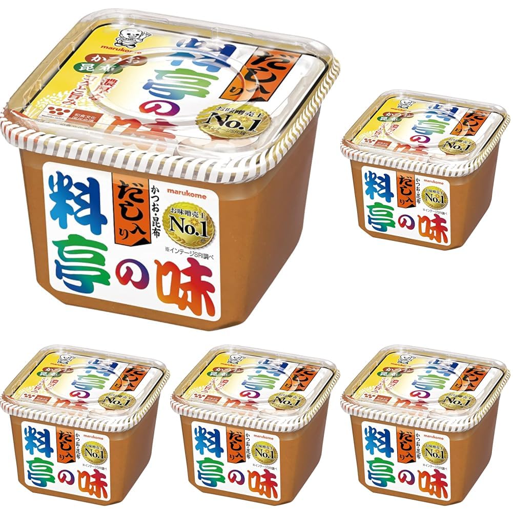 마루코메 료테이노아지 다시된장 혼합 된장, 다시마;된장;가다랑어 750그램 (x 5)