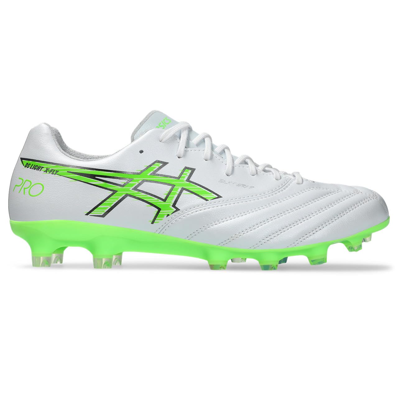 아식스 축구화 DS LIGHT X-FLY PRO 3 29.0 cm 2E 102(화이트/그린 게코) 이미지 3