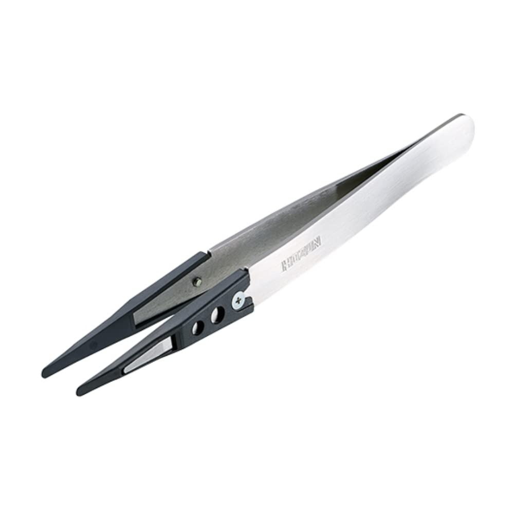 호잔 ESD 칩 교체형 정밀 핀셋 P-643-S R형 핀셋 단품 팁 폭:2.4mm R형