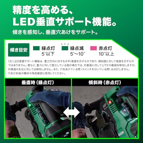 하이코키 DH3628DA 36V 충전 로터리 해머드릴 사이클론 집진기 포함 세트 이미지 5