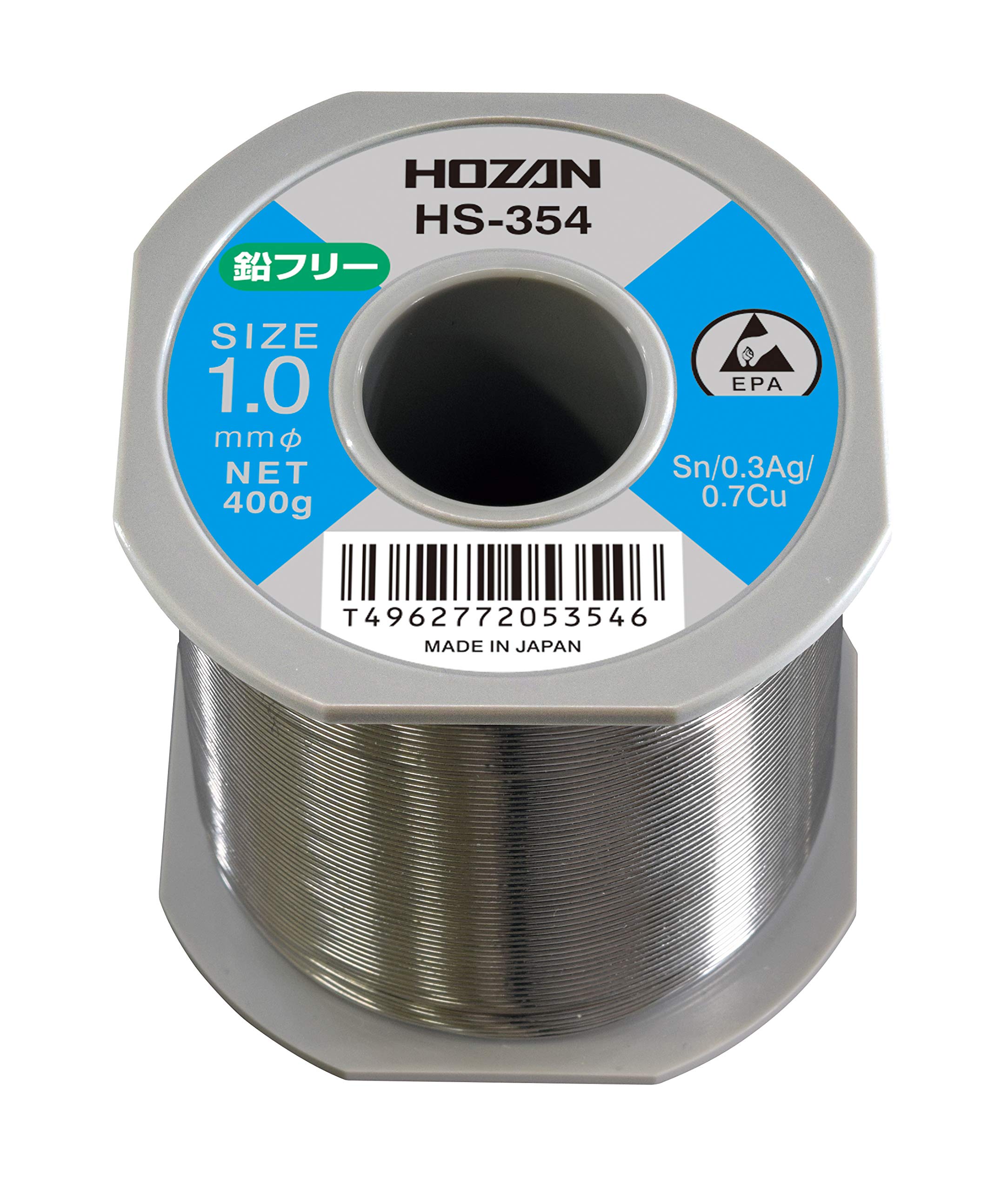 호잔 무연납 HS-354 Sn-0.3Ag-0.7Cu 선경 1.0mmΦ L 중량 400g