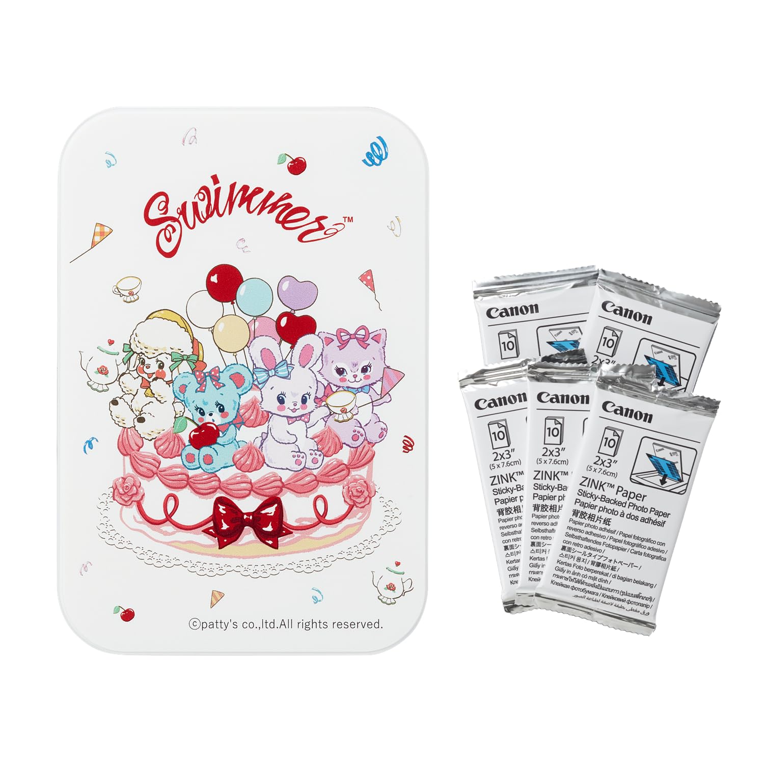 캐논 iNSPiC FP-101JP-SC SWIMMER 커스텀 플레이트 캐릭터 용지 50매
