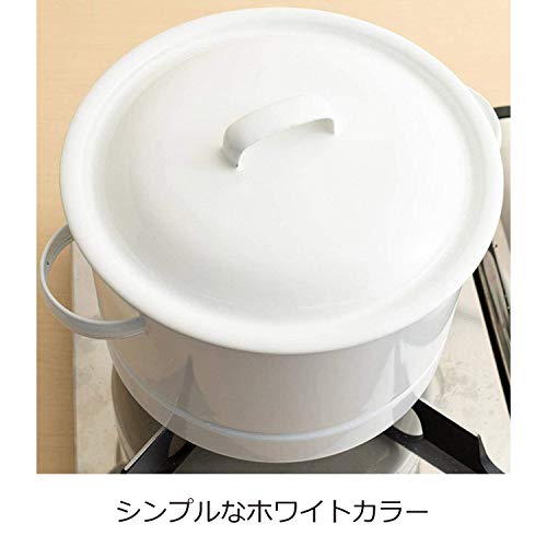 노다호로 니치니치도구 법랑 찜솥 21cm 찜판포함 IH대응 이미지 3