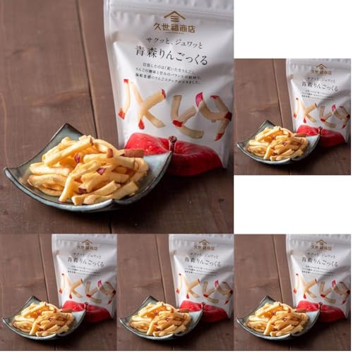 쿠제후쿠상점 사과칩 아오모리 사과 스낵 35g Pack of 블루 이미지 2