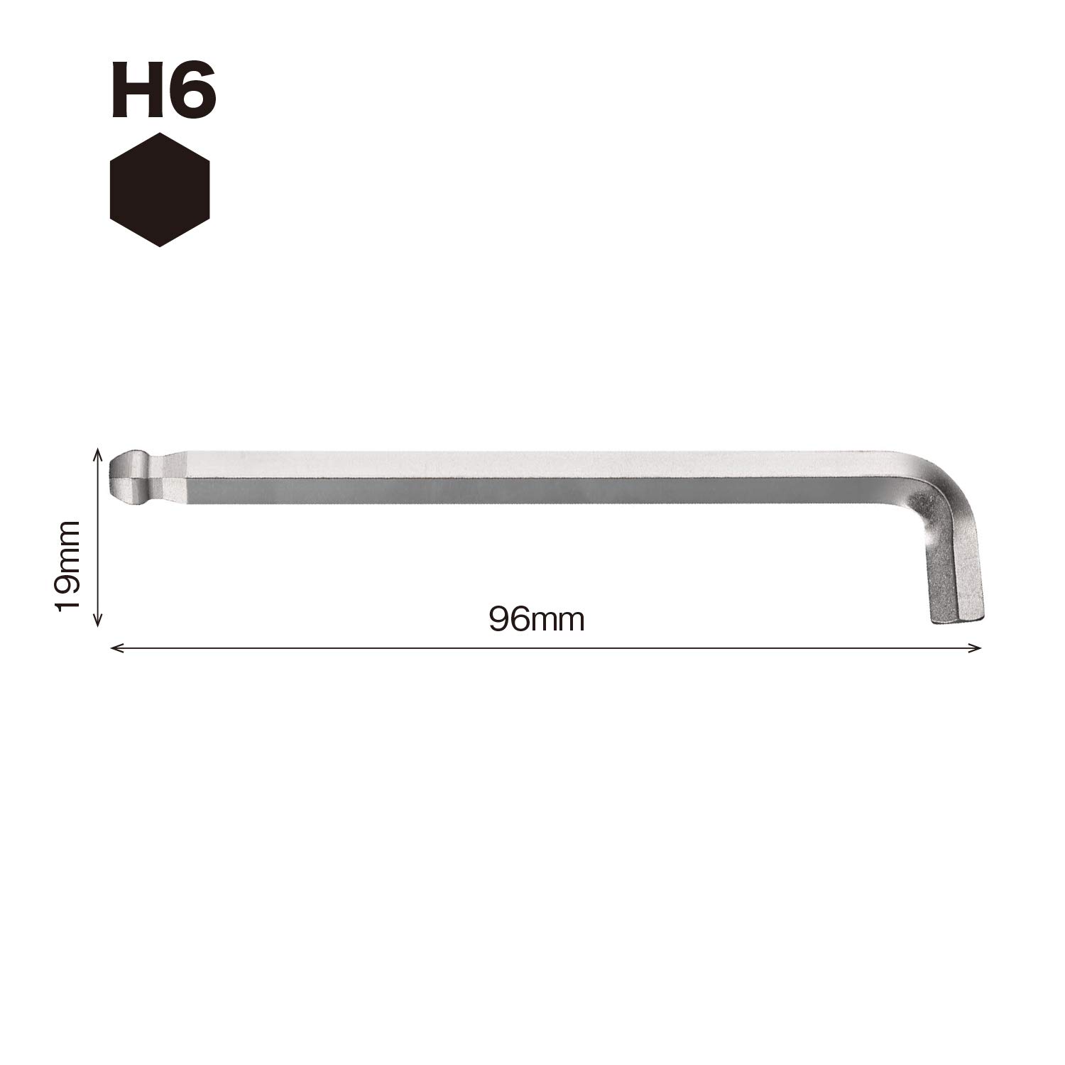 베셀 8200BP-S 6mm 볼포인트 L형 렌치 단축형 이미지 2