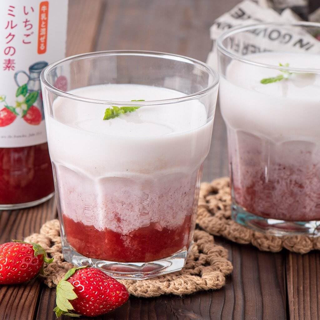 쿠제후쿠상점 딸기우유 베이스 470ml 2개입 이미지 2