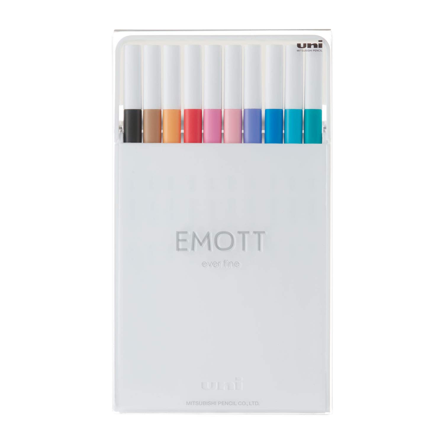 미쓰비시 연필 EMOTT No.2 10색 수성 사인펜 10색 세트 No.2 단품