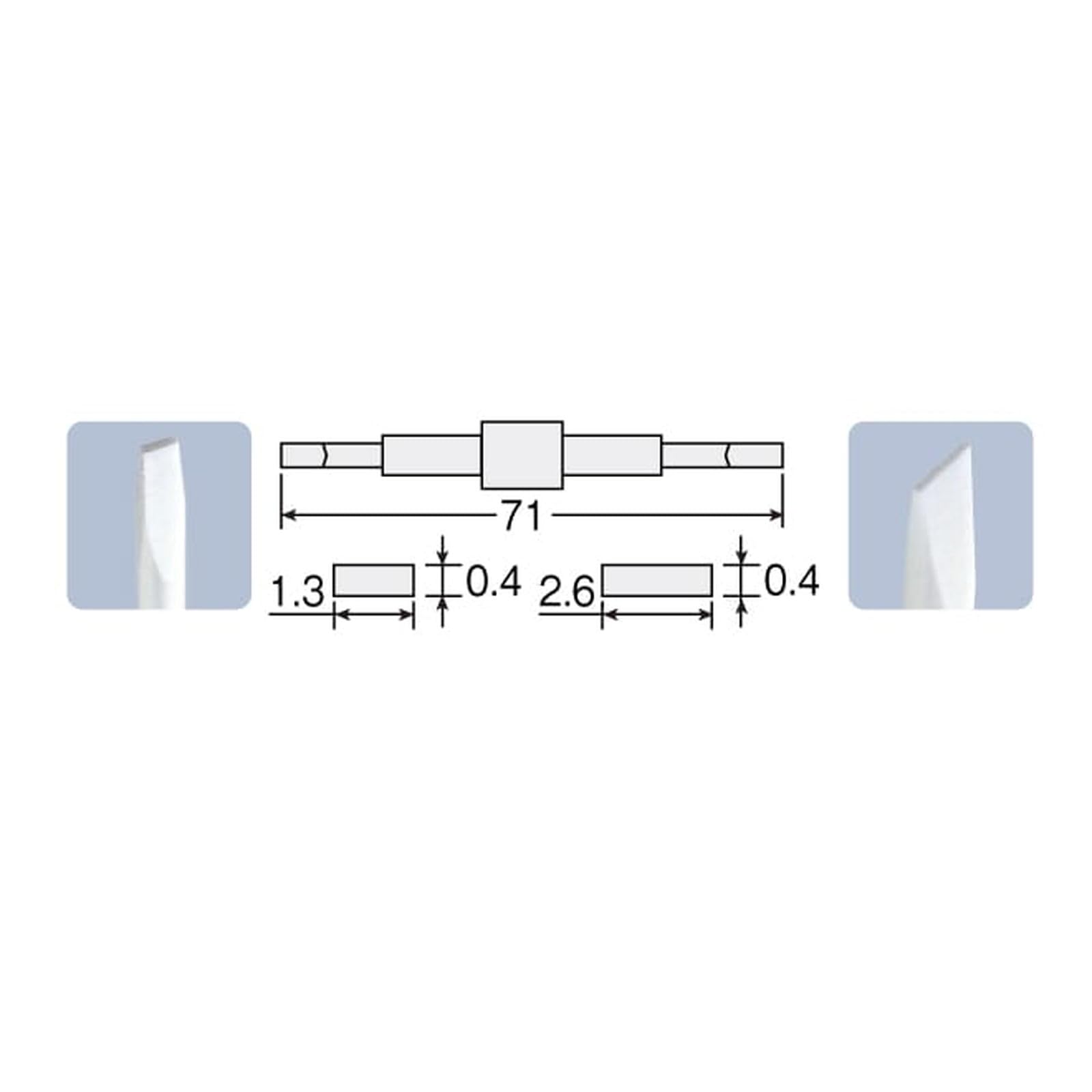 호잔 세라믹 조정 드라이버 D-283 정밀 조정용 - 1.3 2.6mm 날두께:0.4mm 이미지 4