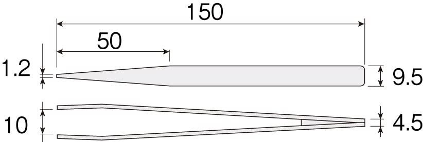 호잔 대나무 핀셋 P-860-150 150mm 일자형 정밀 작업용 이미지 4