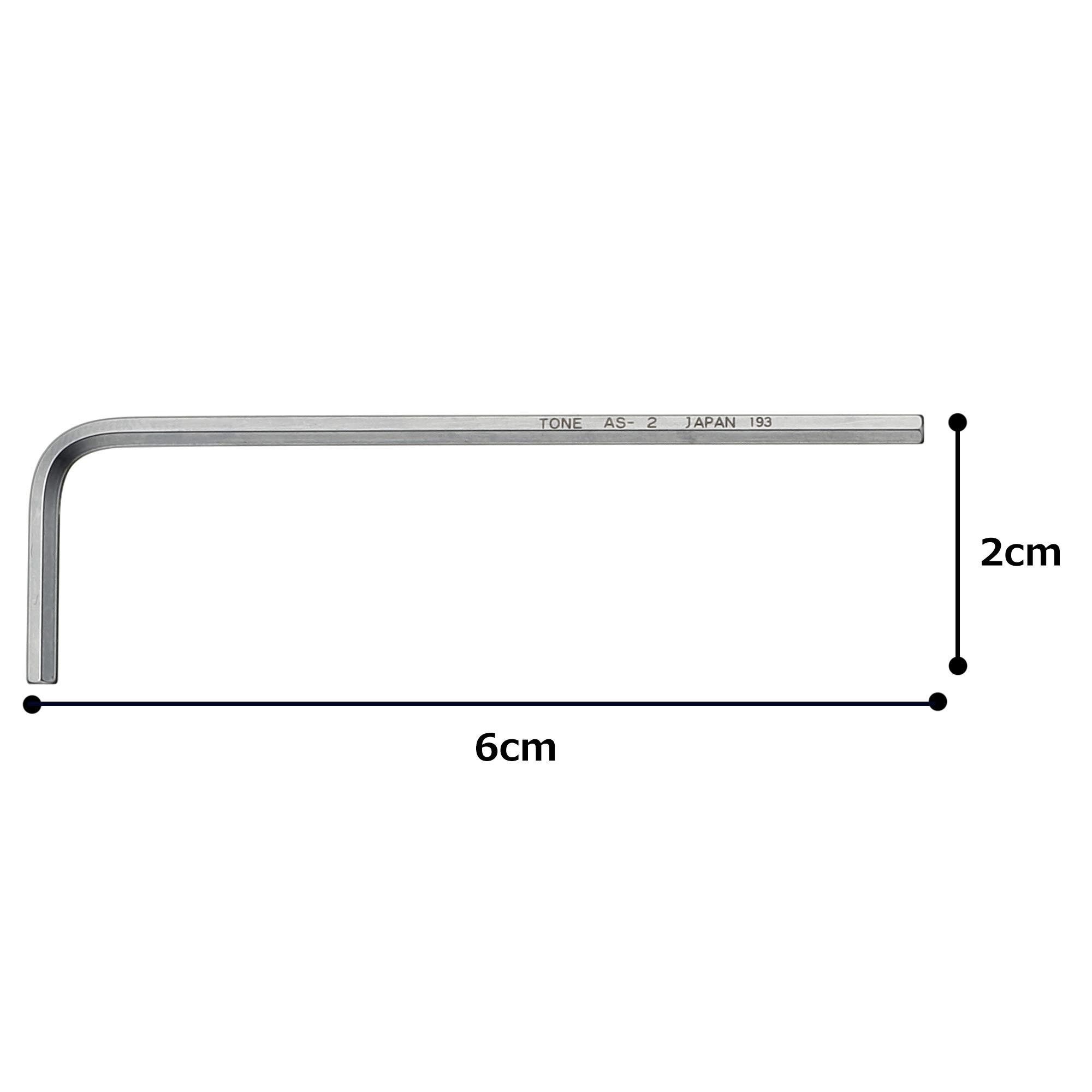 토네 AS-02 2mm 육각 L형 렌치 이미지 4