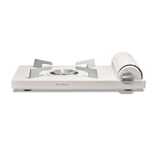 발뮤다 카세트 가스 버너 테이블 스토브 화이트 TableStove White KGS01JP-WH + 전용 수납 케이스A02-KGS01JP 세트