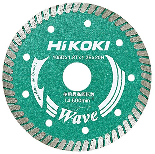 하이코키 다이아몬드 커터 0032-4620 105mm 20mm 그라인더용 웨이브형