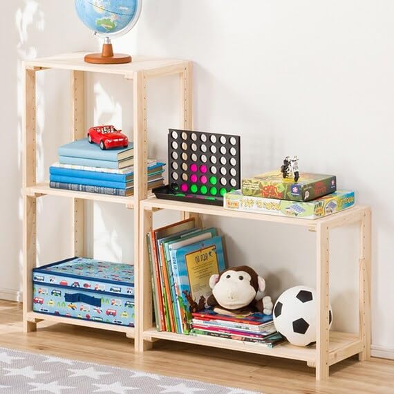 니토리 만크스 내추럴 4330 2단 원목 선반 42.5x30x82.8cm 이미지 5
