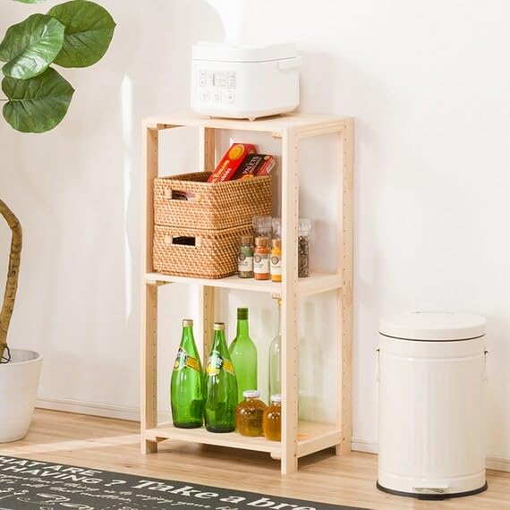 니토리 만크스 내추럴 4330 2단 원목 선반 42.5x30x82.8cm 이미지 6