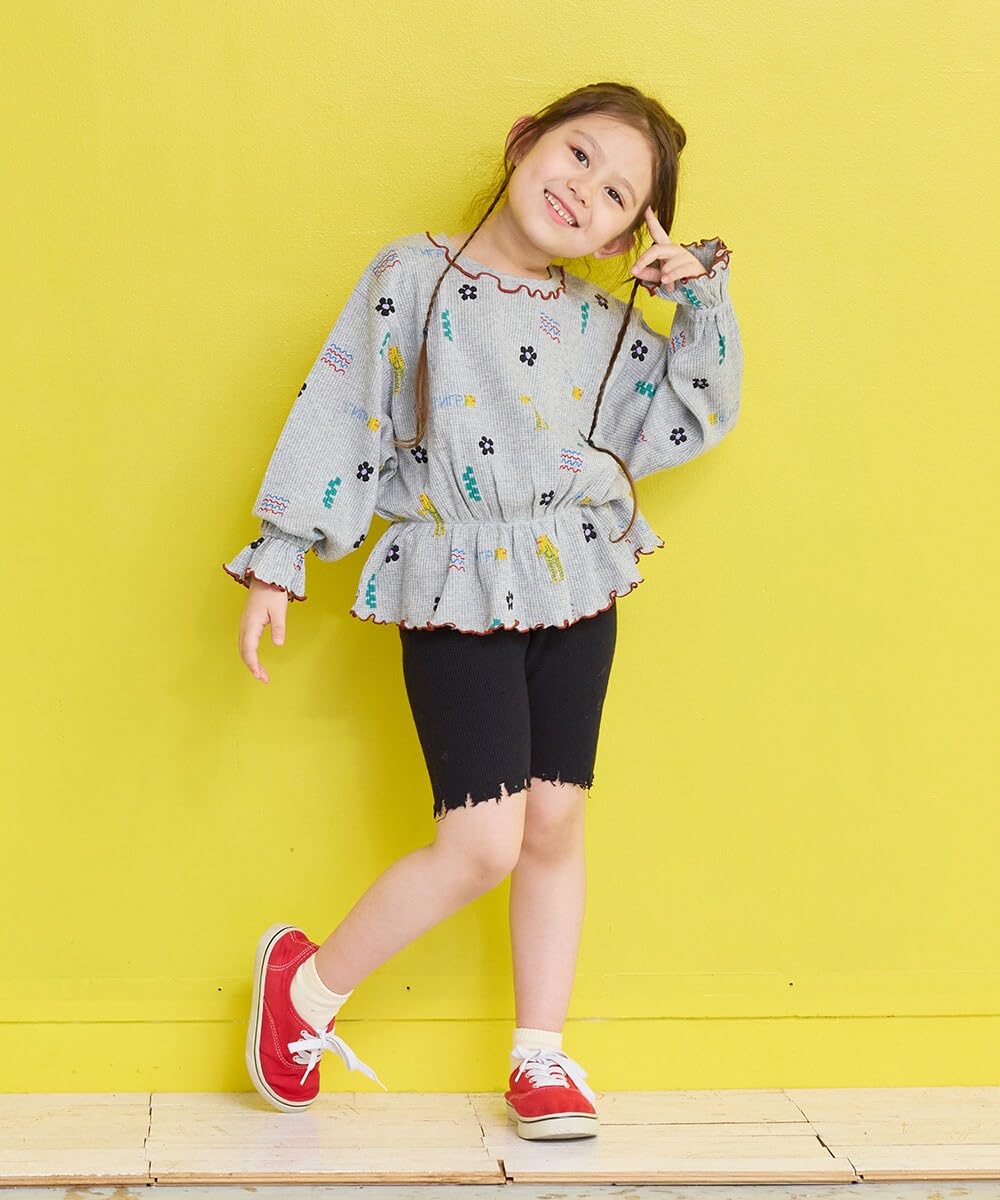 마키즈 총무늬 와플 페플럼 긴팔 티셔츠 D64 브라운 총무늬 110 이미지 3