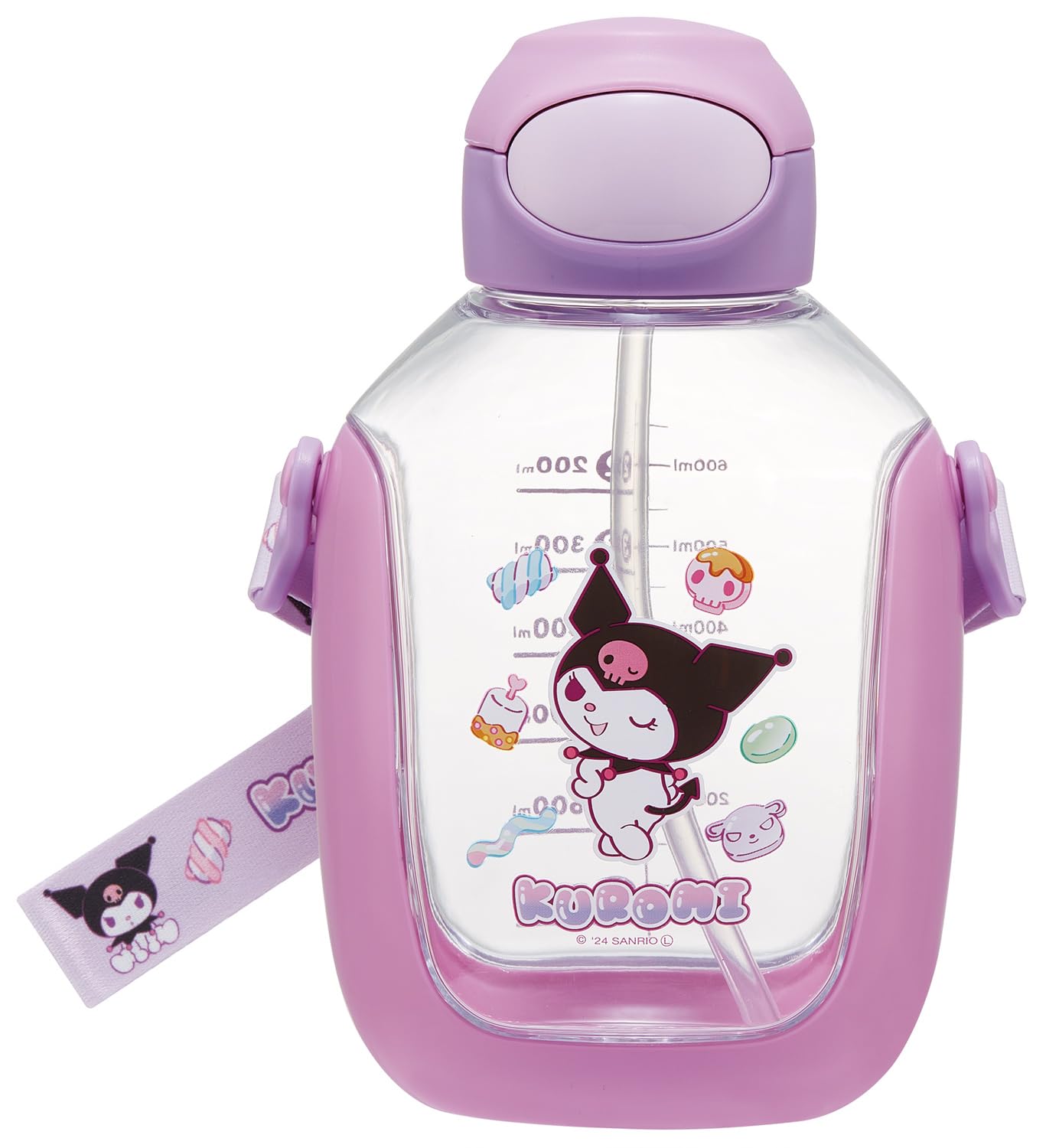 스케이터 PDSH8DX 780ml 산리오 쿠로미 원푸시 스트로 보틀