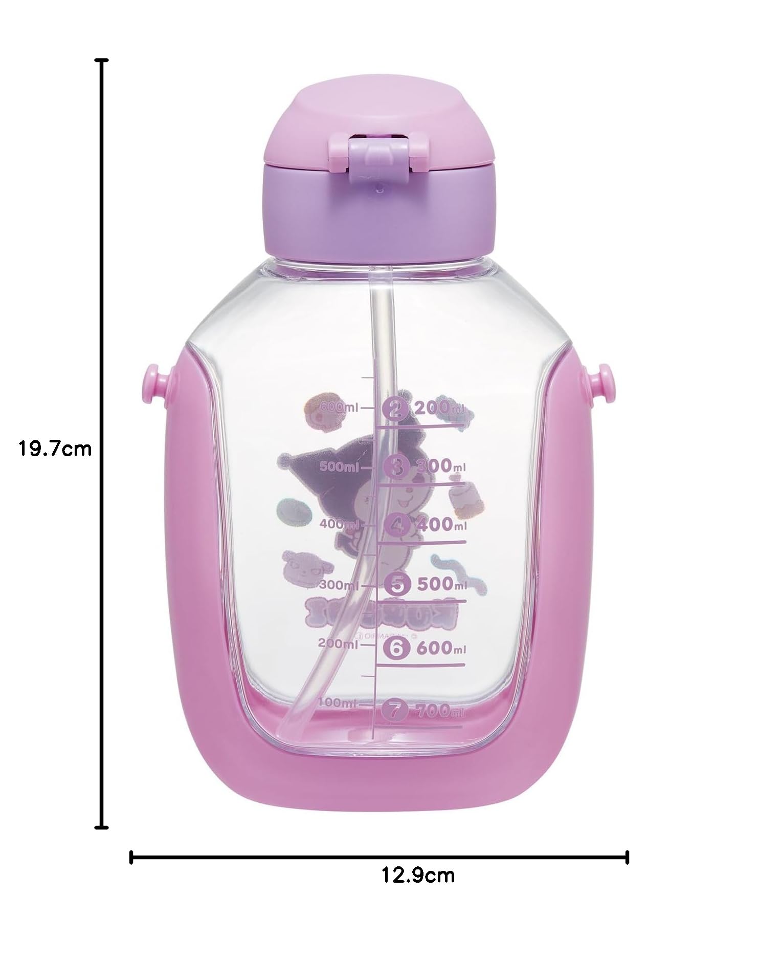 스케이터 PDSH8DX 780ml 산리오 쿠로미 원푸시 스트로 보틀 이미지 10