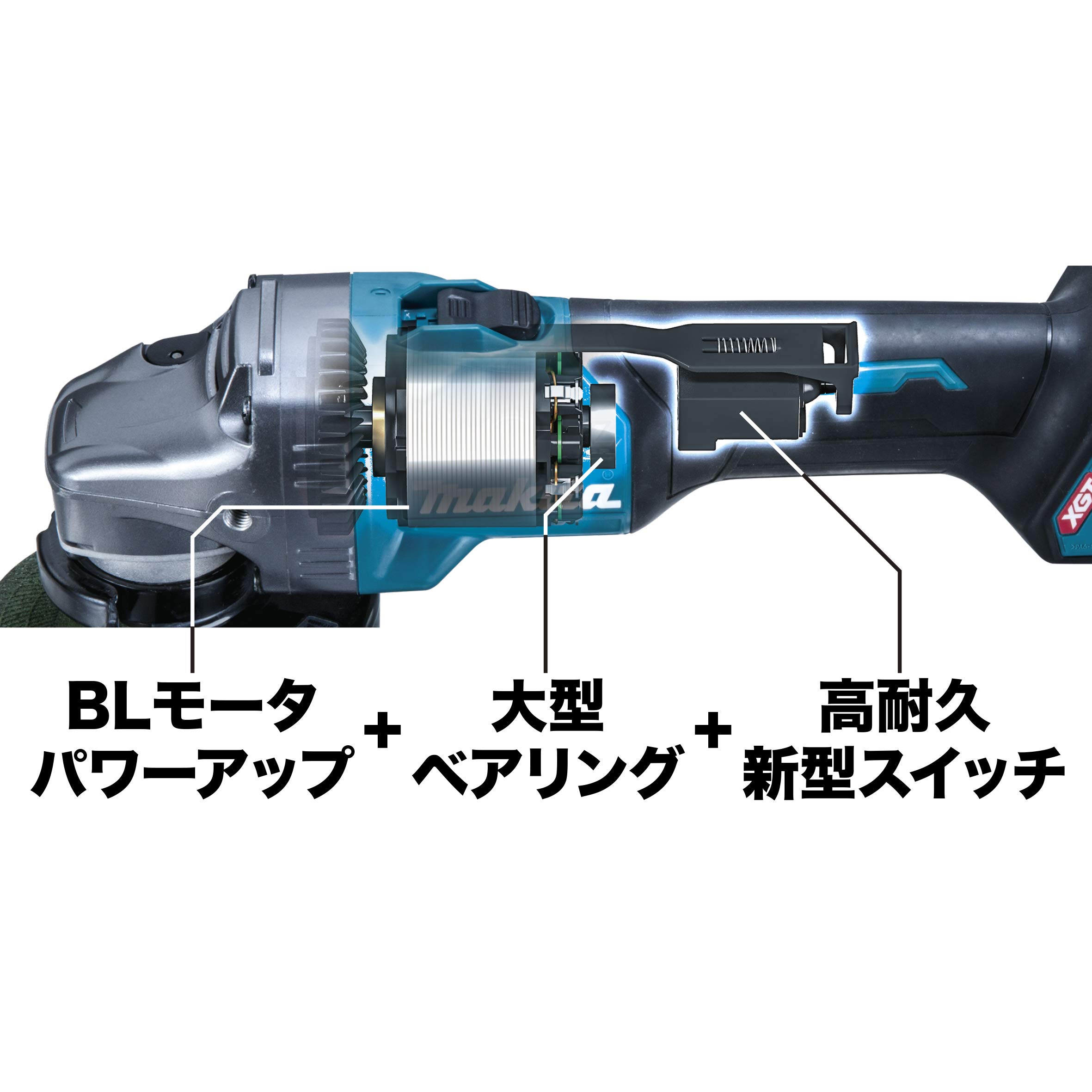 마키타 GA018GZ 125mm 40Vmax 충전 디스크 그라인더 베어툴 이미지 6