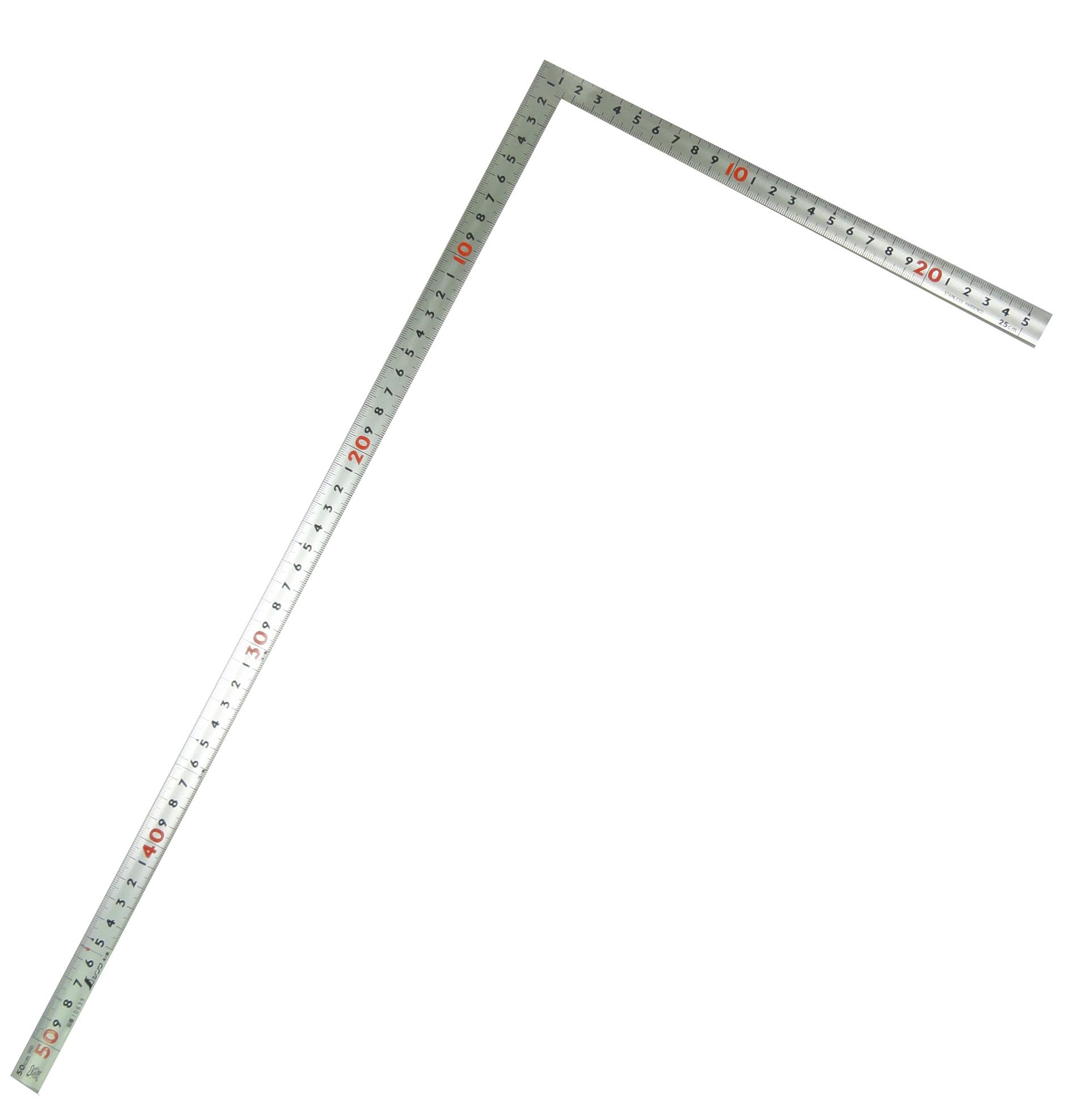 신와 직각자 동후 실버 10639 50cm 병용눈금