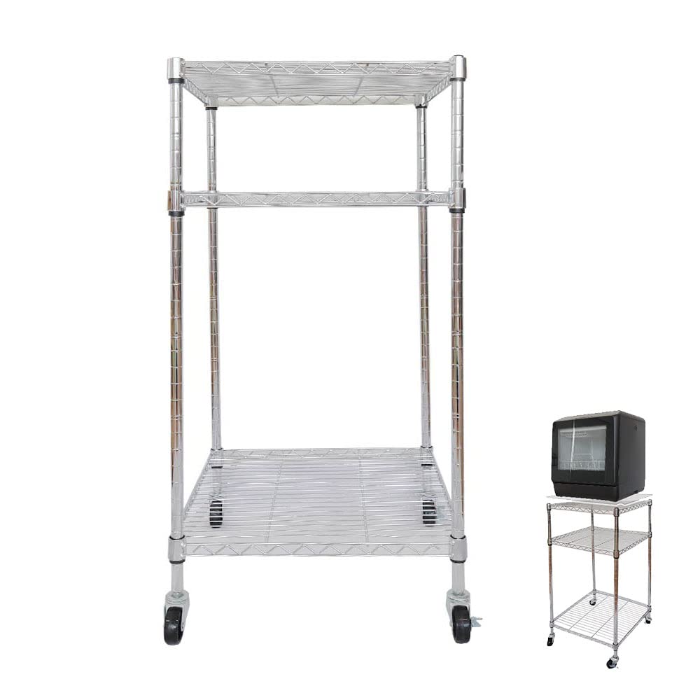 산코 라쿠아 식기세척기 전용 스틸 랙 450x450x875 이동식 수납 선반