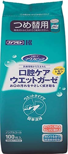 마우스퓨어 구강케어 웨트 거즈 리필 100매 6팩