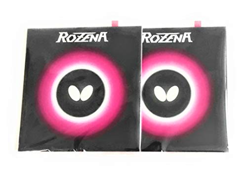 버터플라이 로제나 레드 특두꺼움 탁구 러버 2개 세트 하이텐션 이미지 2
