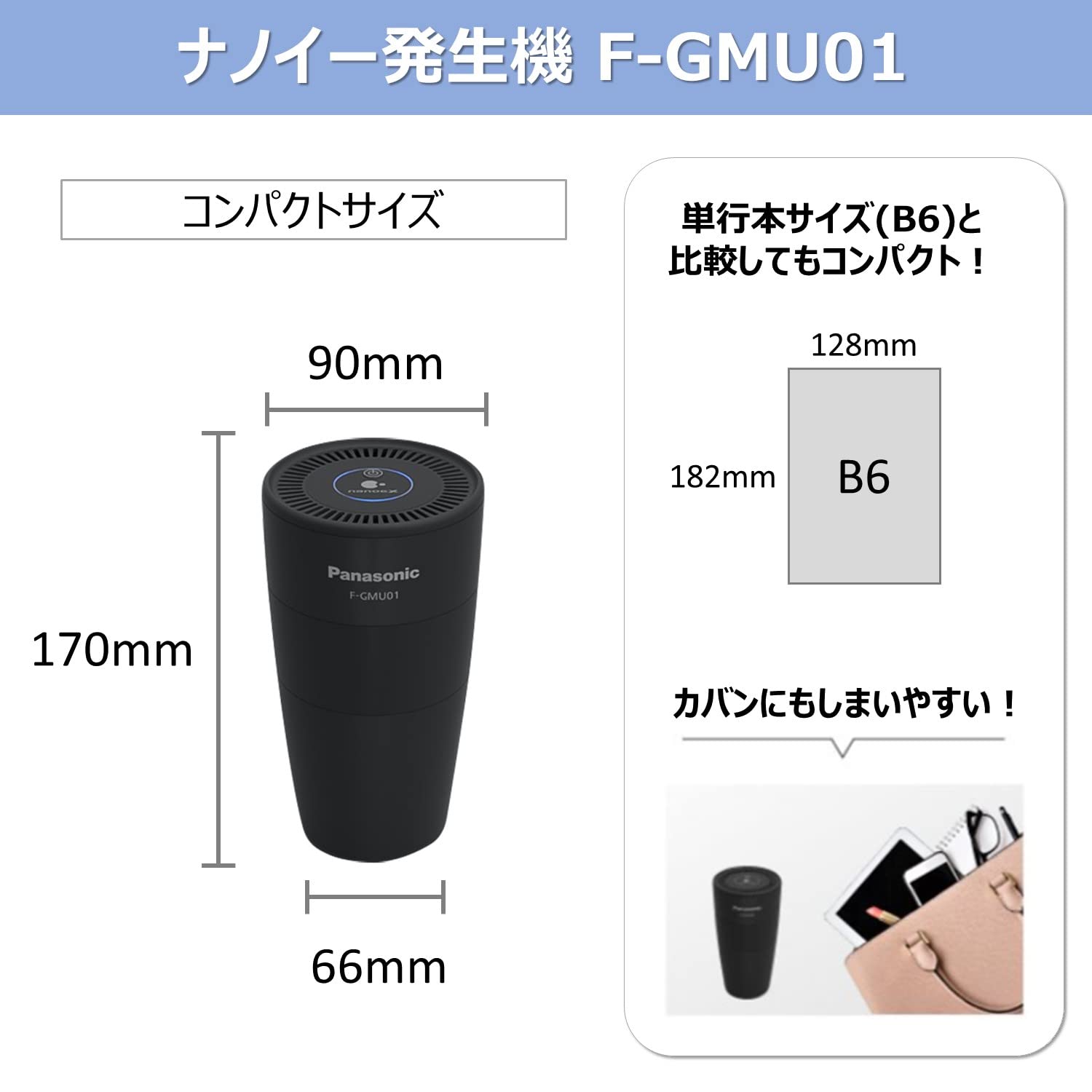 파나소닉 나노이X 이온발생기 F-GMU01-K 블랙 이미지 5