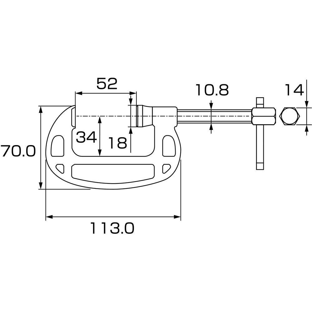 롭텍스 B50V 52mm 샤코만력 C형 클램프 이미지 5