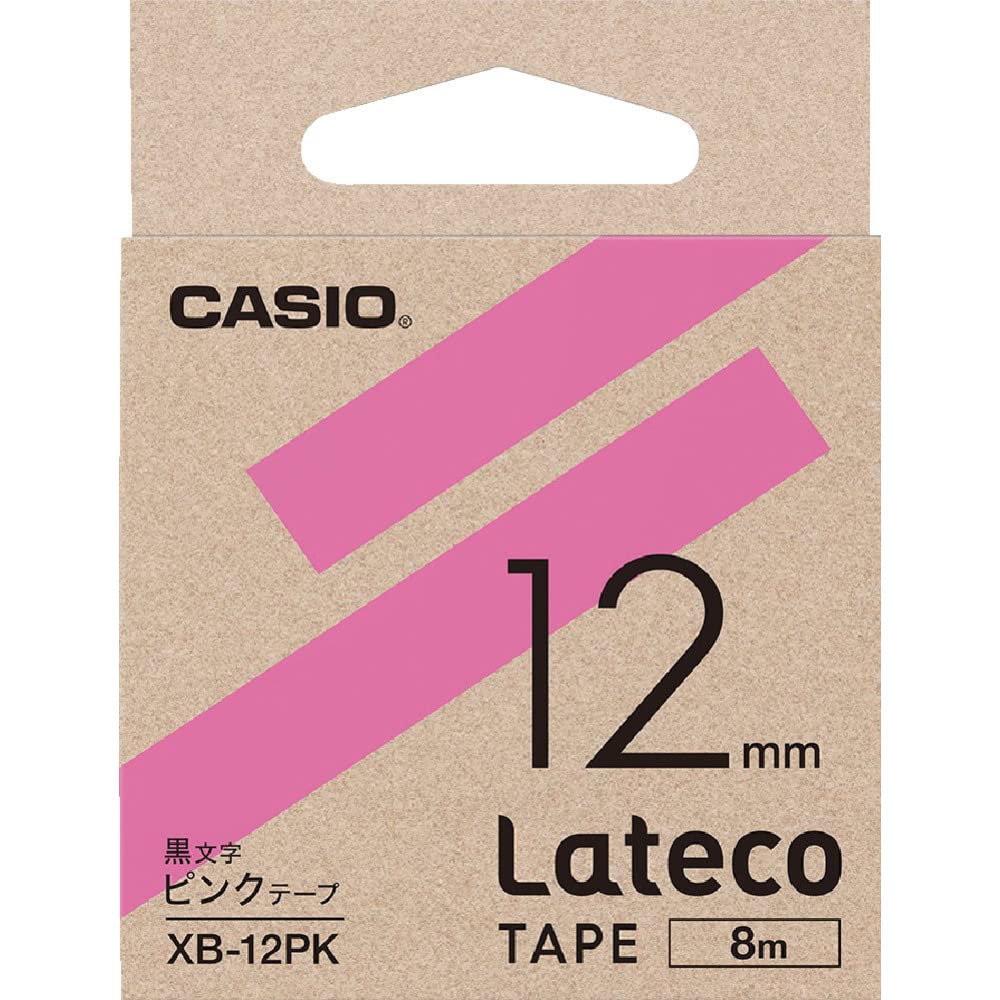 카시오 라테코 핑크 12mm XB-12PK 라벨테이프