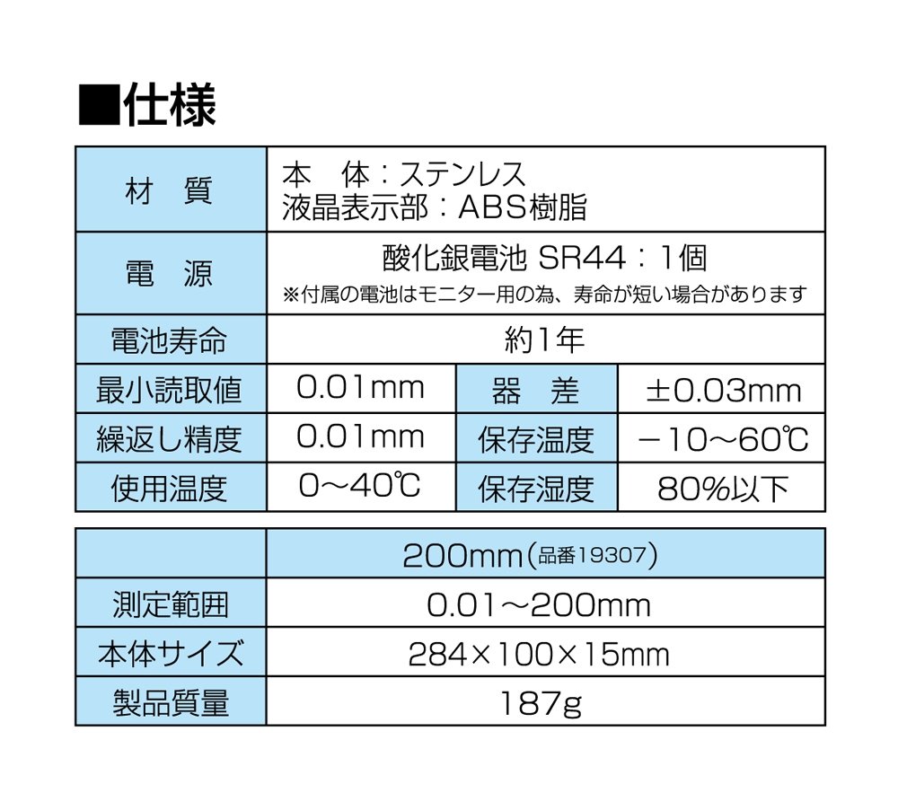 신와 19307 200mm 디지털 뎁스게이지 홀드기능 이미지 4
