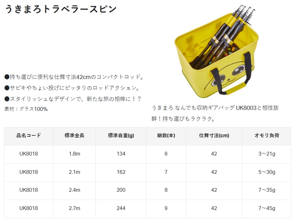 가마카츠 우키마로 트래블러 스핀 UK8018 낚싯대 2.1m 이미지 2