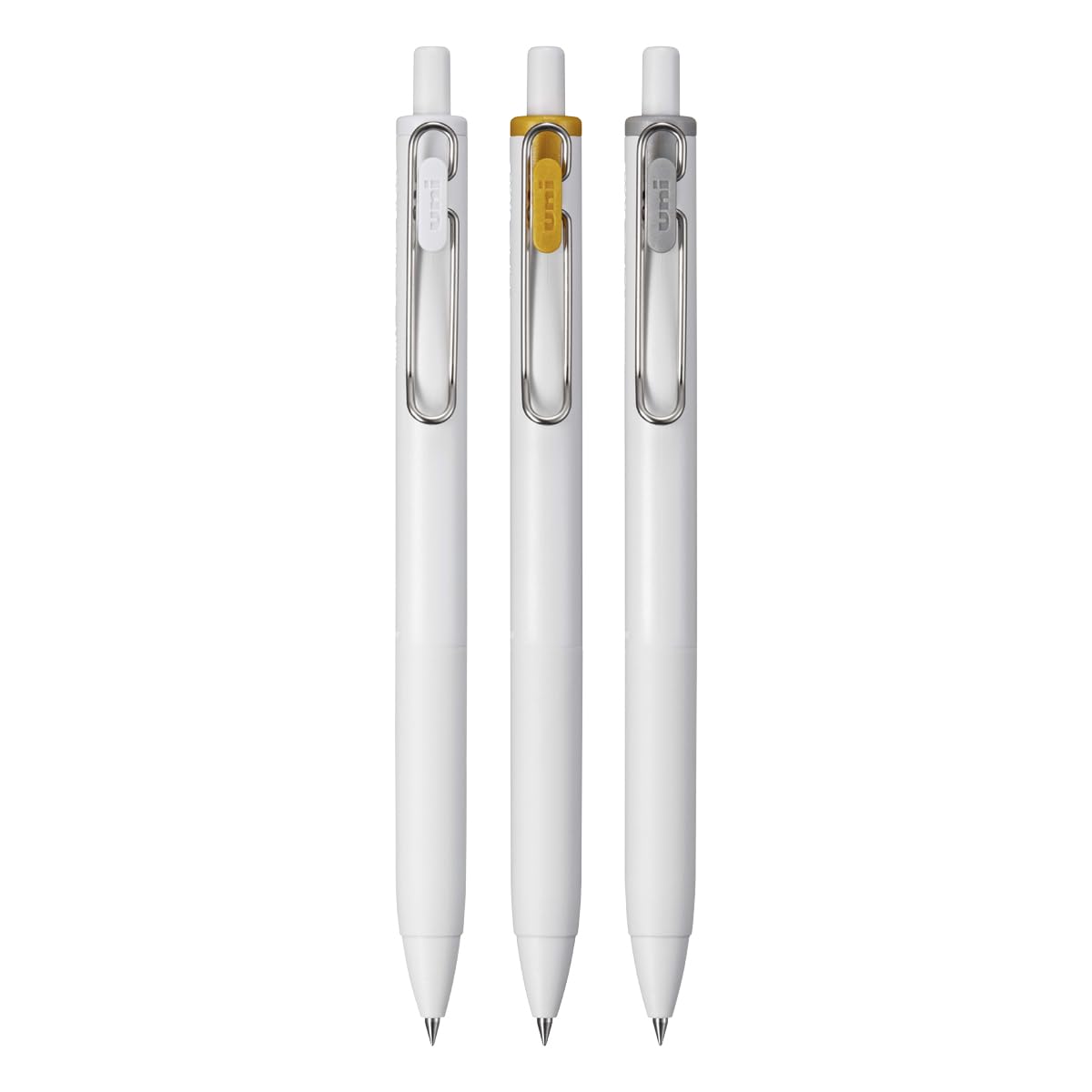 미쓰비시 연필 유니볼 원 화이트 골드 실버 0.5mm 젤펜 0.5mm 3색 세트 이미지 2