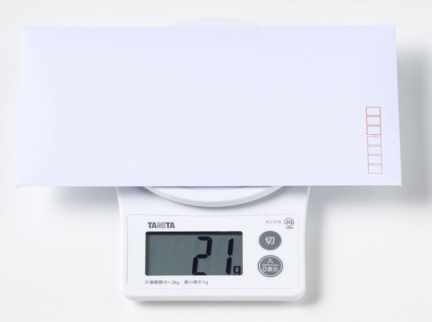 타니타 KJ-216-WH 화이트 2kg 디지털 05 화이트 1g 단위 2000g까지 무게 이미지 5
