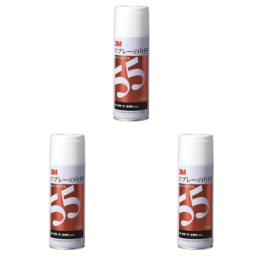 3M 스카치 55 430ml 스프레이 접착제 3개입 55 3. 재부착 가능 430ml 3캔
