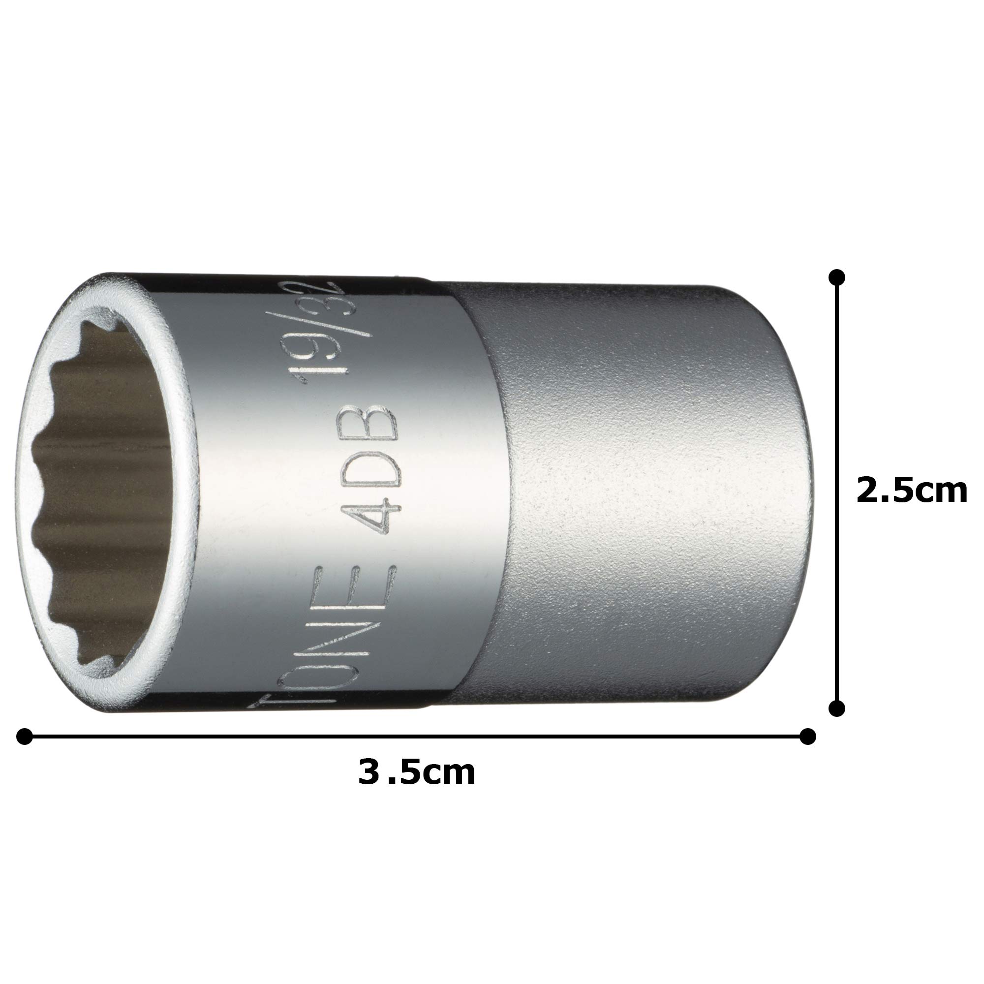 토네 HP4DB-19 12각 소켓 12.7mm 19/32인치 이미지 5