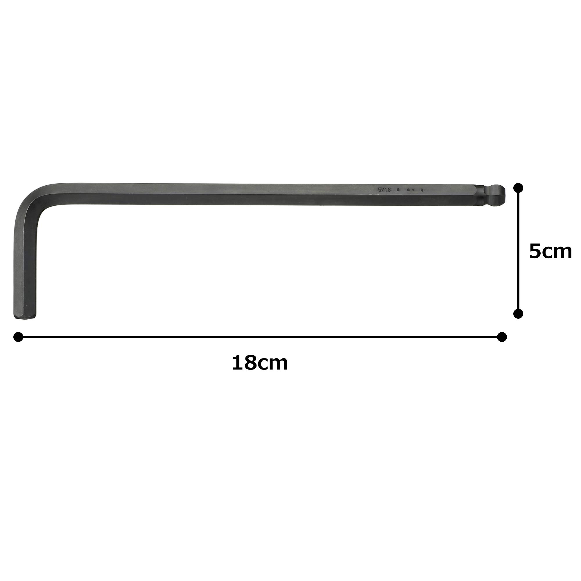 토네 롱 볼포인트 L형 렌치 BPLB-10 5/16인치 이미지 3