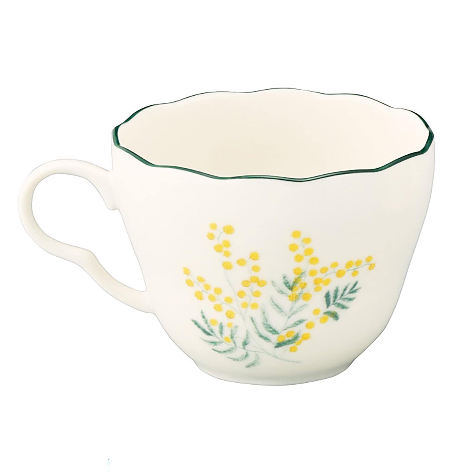 야마카 플로리오그래피 미모사 HBK11-28 230ml 티컵 소서 그린 앤틱 이미지 5