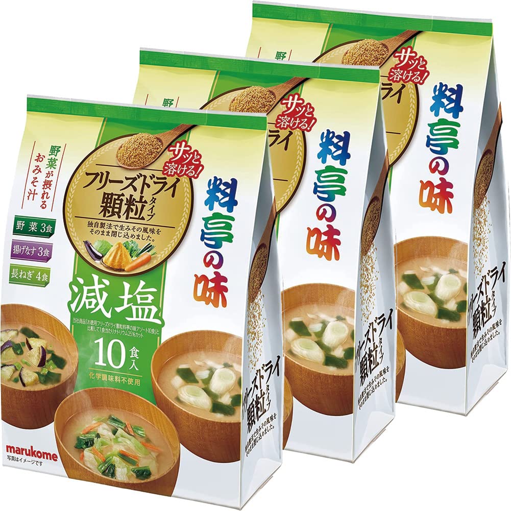 마루코메 료테이노아지 저염 과립 즉석 된장국 10식 3개입