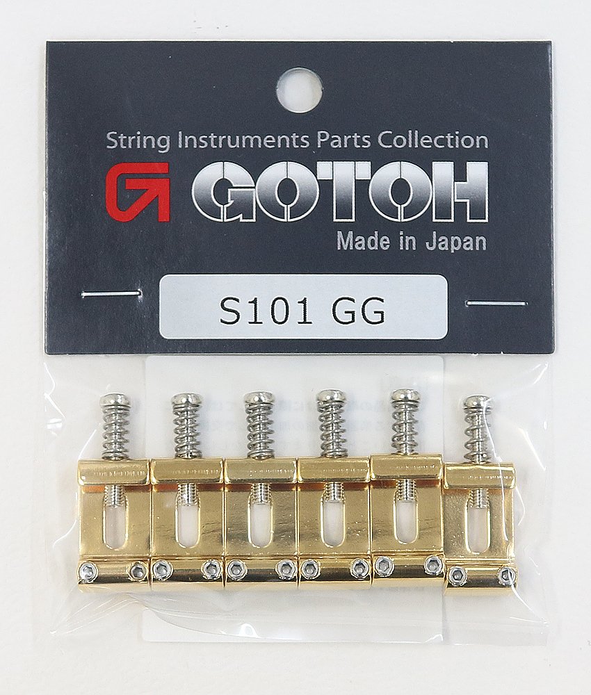 고토 PSS101G 골드 일렉기타 새들 세트 11.3mm 피치/프레스 이미지 2
