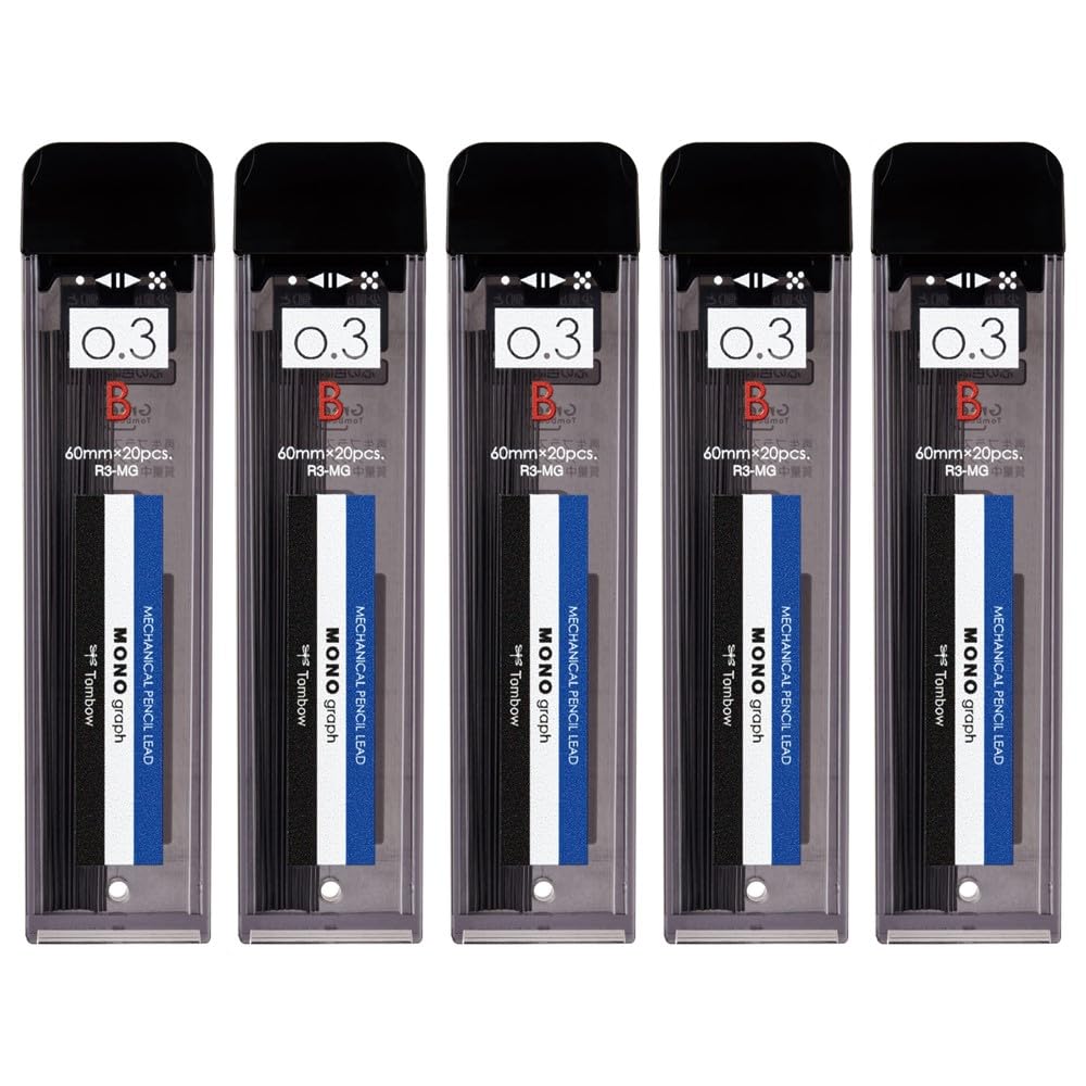 톰보 모노그래프 MG 샤프심 B 0.3mm R3-MGB01-5P 5개입 이미지 1