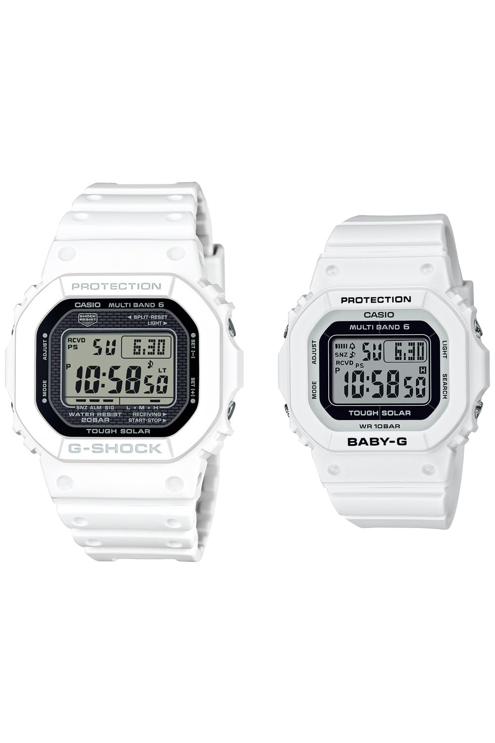카시오 지샥 G-SHOCK 베이비지 GW-5000HS-7JF 전파솔라 커플시계 화이트