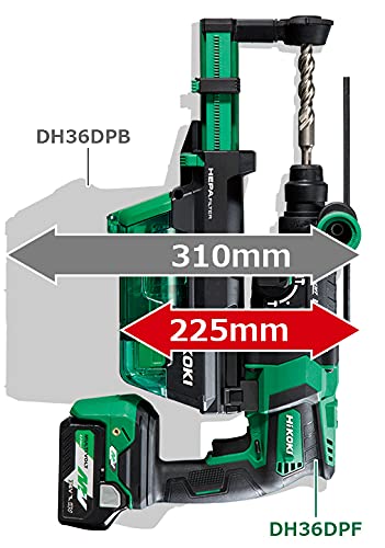 [중고] 하이코키 36V 충전식 해머드릴 DH36DPF 2XP 20mm 집진 시스템 이미지 8