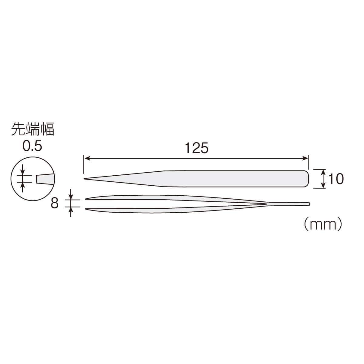 호잔 인청동 핀셋 PP-149 0.5mm 비자성 이미지 4