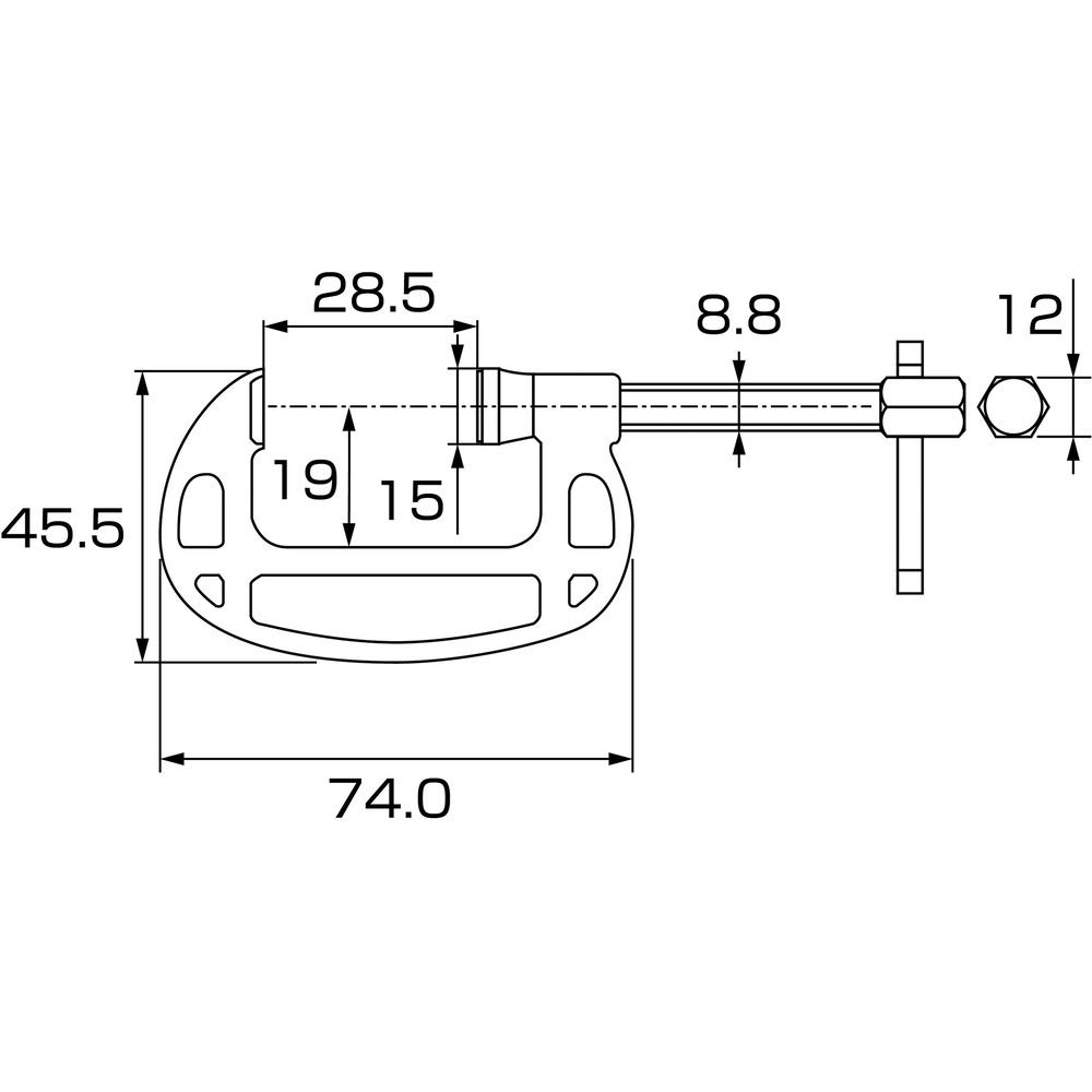 롭텍스 B25V 28.5mm 샤코만력 C형 클램프 이미지 5