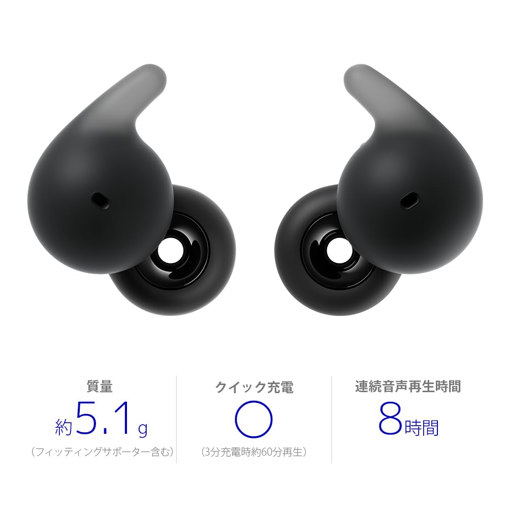 소니 LinkBuds 링크버즈 Open 블랙 WF-L910 완전 무선 이어폰 이미지 15