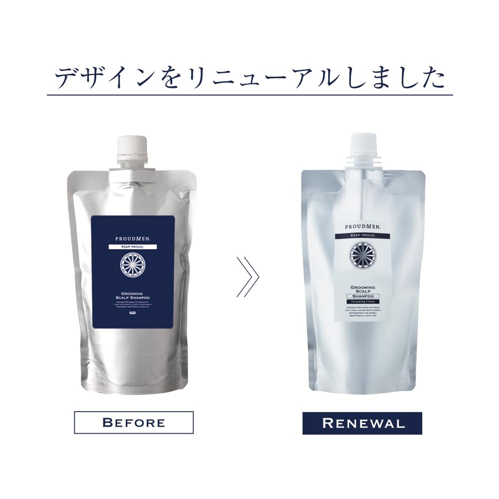 프라우드맨 그루밍 스칼프 샴푸 리필 350ml 남성용 의약외품 이미지 2