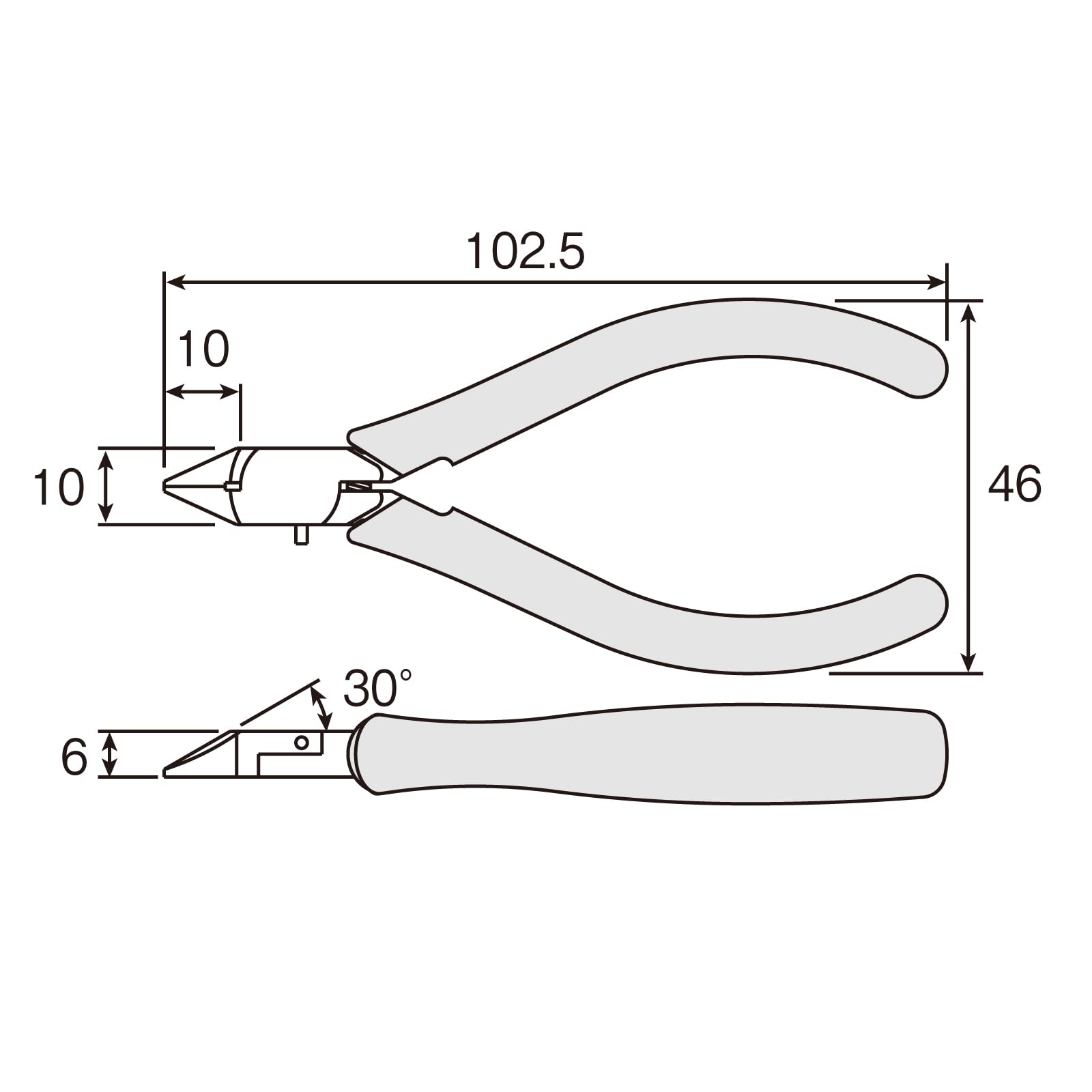 호잔 미니어처 니퍼 N-31 1.6mm 정밀 절단기 코일스프링 이미지 6